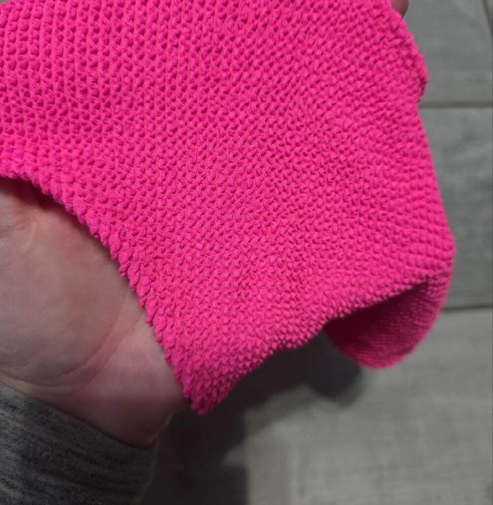 NWT Skatie Bright Pink Textured Two-Piece Bikini - PENNY top, MELLY bottoms - XL - Picture 3 of 11